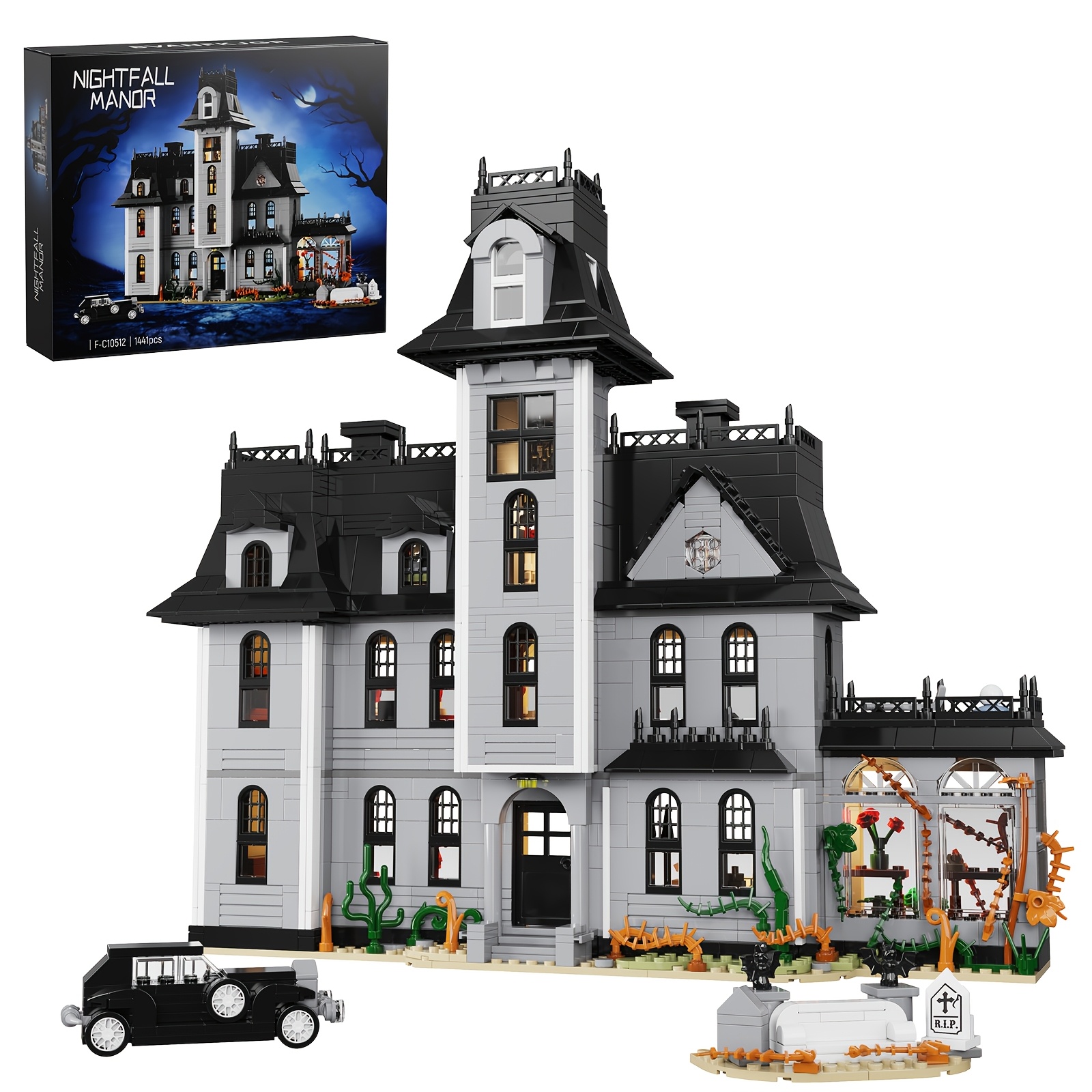 Image of 1441pcs -themed House And Architecture , Decor Perfect For Building Block Collectors Who Love A Challenge. Great For Holidays, Birthdays, Halloween, And Christmas