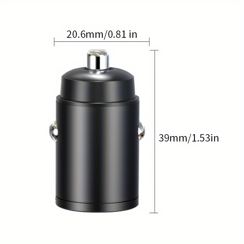 Car Charger, 60w Type-c Fast Charging, Metal Fast Charging Adapter Pd3.0 Dual Port Suitable For Iphone 14 13 Pro Max Ipad Macbook