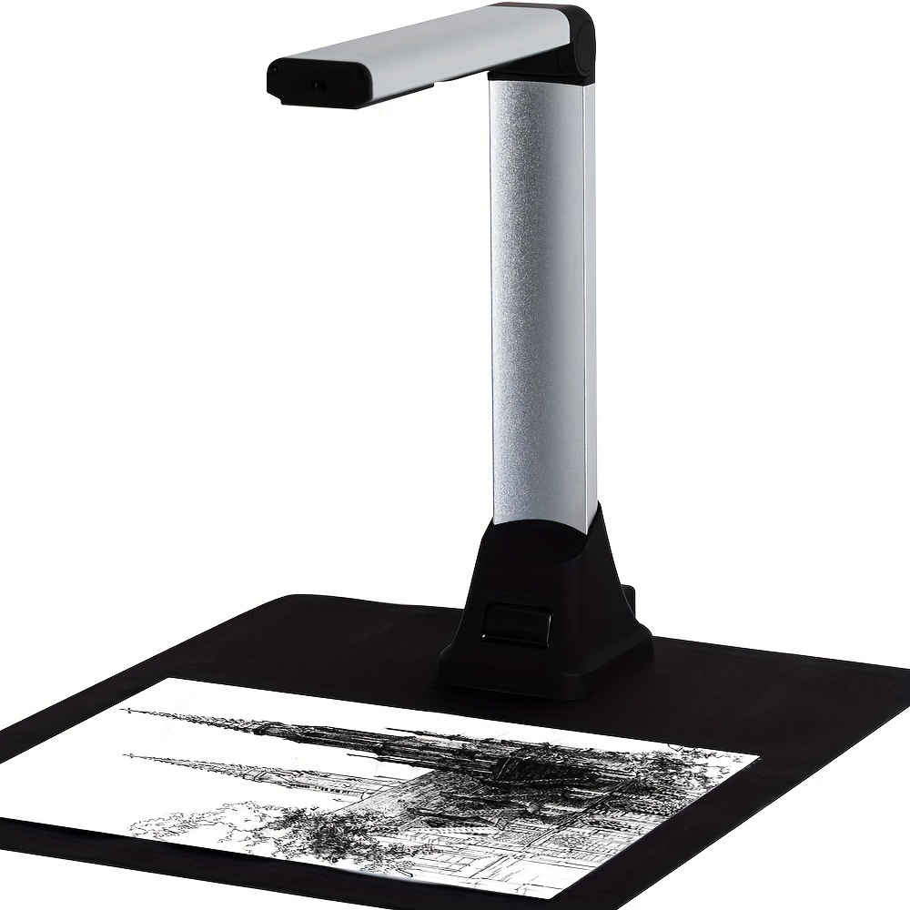 

Icodis D800 Portable Document Camera: 13 Mp High Definition Usb Document Scanner Up To A3 Size Visualizer With Multilingual Ocr Detection For Remote Office And Class, Not Compatible With