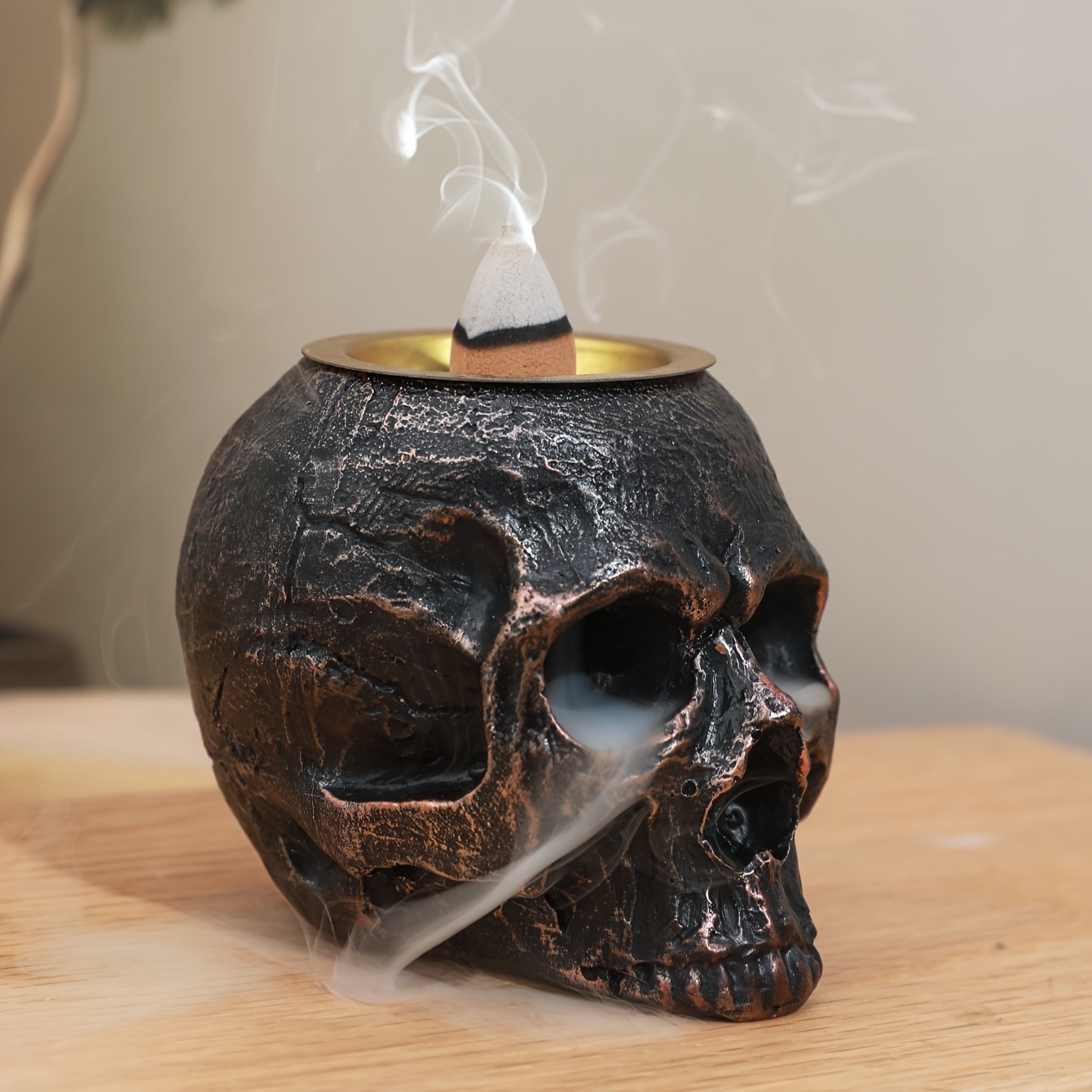 Image of 1pc Resin Head Style Home Decoration Backflow Incense Holder
