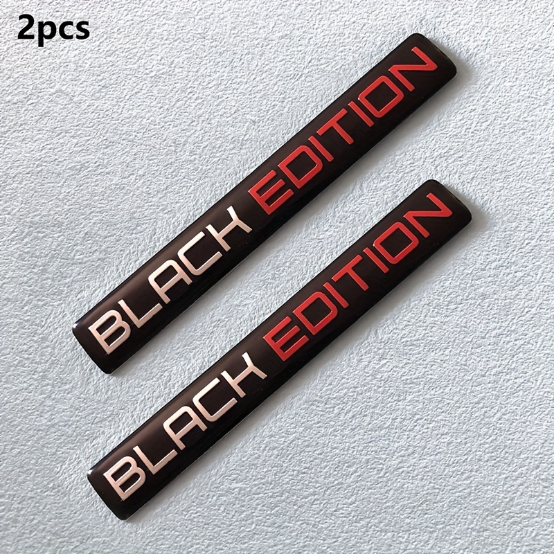 

2pcs Black Edition Car Body Badge Limited Edition Sticker Trunk Fender Emblem Decal Accessories For Car Motorcycle Bike