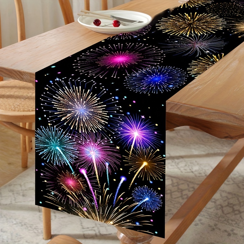 

1pc, Fireworks Table , Background, - , 4th Of Table , Dining Table Decor, Supplies,