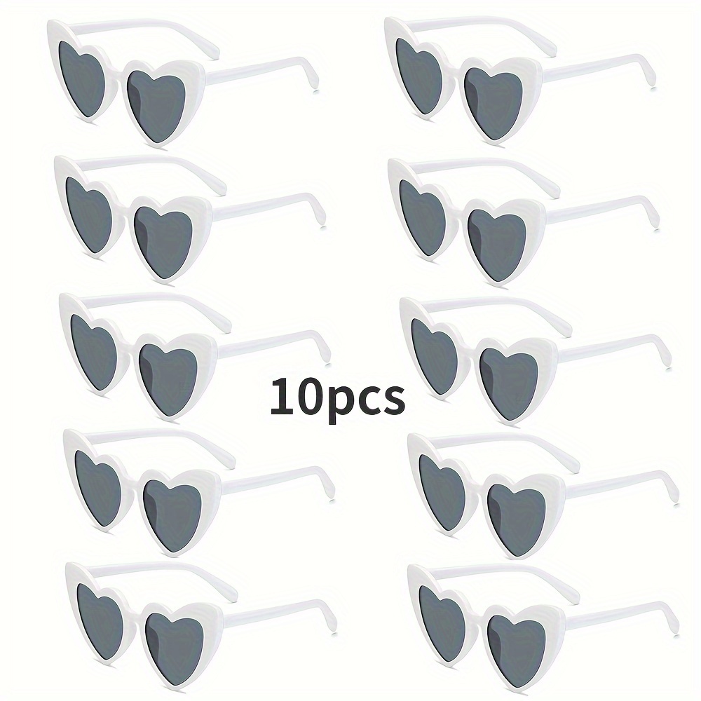 10pcs heart shaped fashion glasses for men and women fashionable fun decorative eyewear for weddings parties dance valentines day details 8