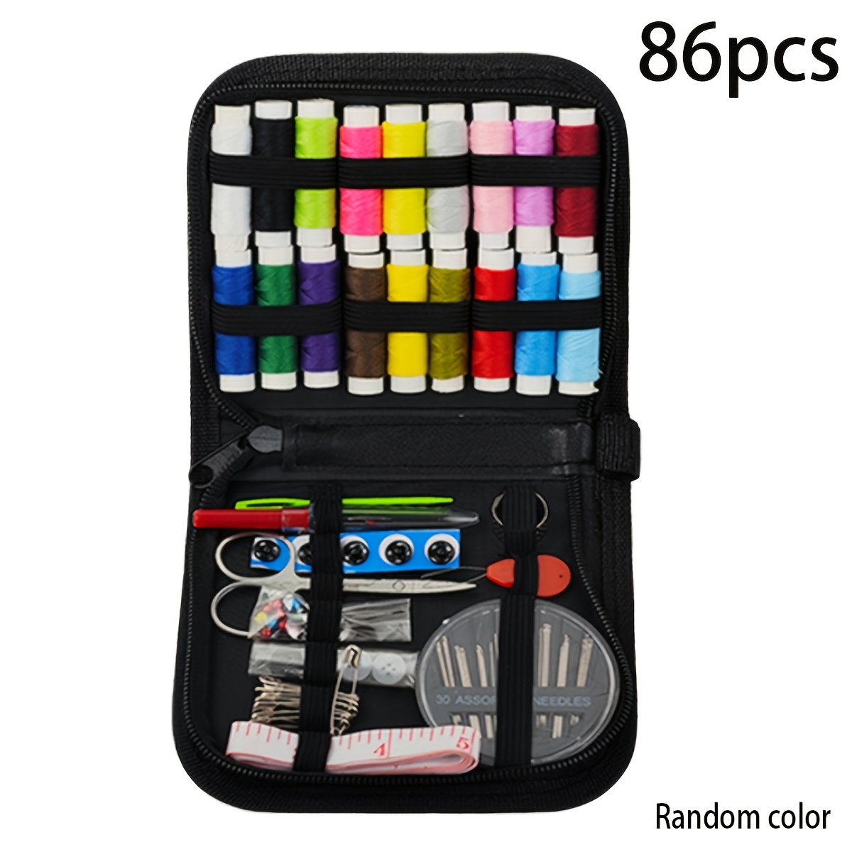 TEMU Complete Sewing Kit - Includes Needles, Threads, Scissors, And Other Emergency Repair Items, Portable Sewing Tools, Suitable For Home And Travel