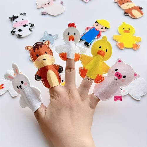 farm animal finger puppets 11 farm felt finger puppets with set gift for kids make your own toy