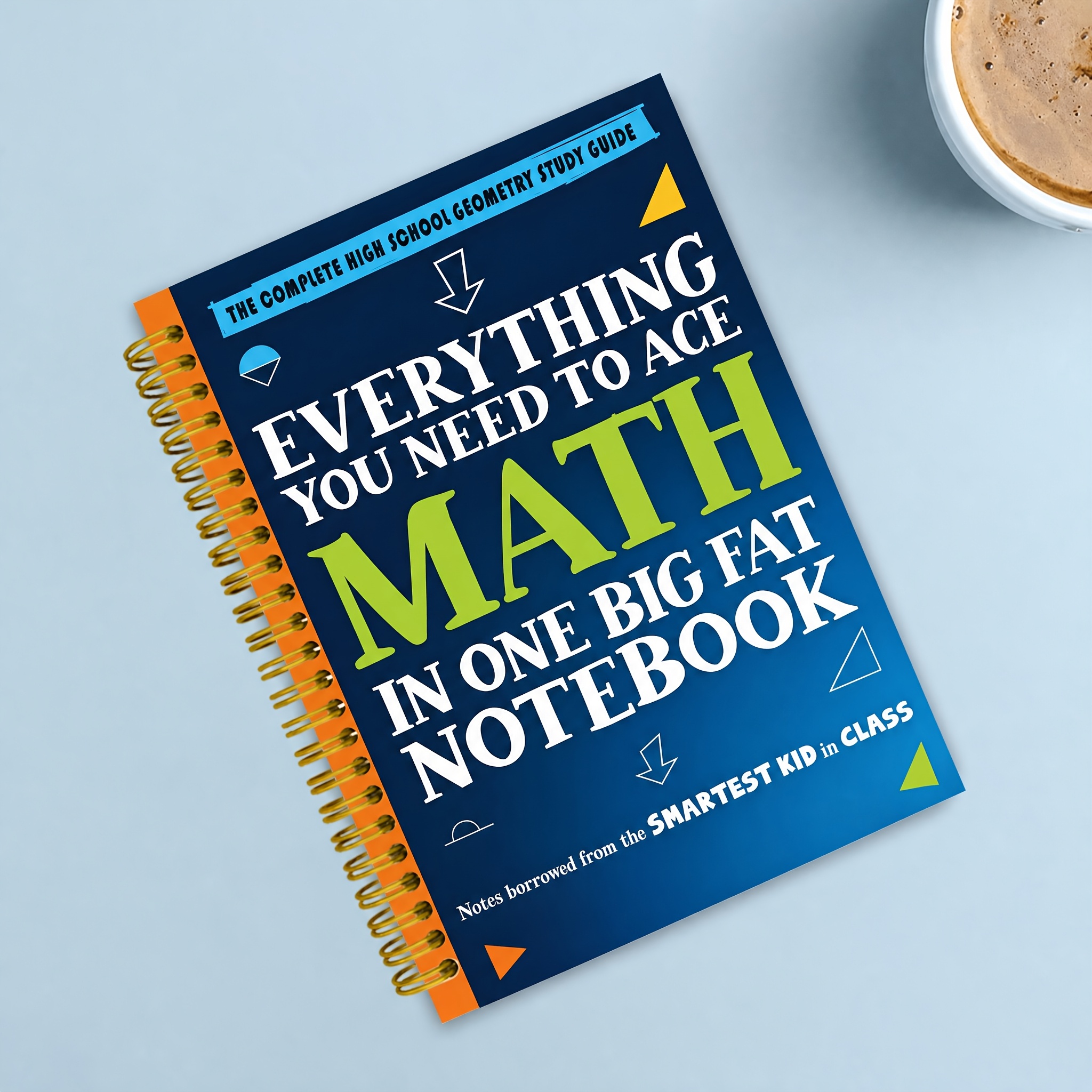 item picture a5 senior high school geometry     guide covering   focus of geometry with clear diagrams     easy to read formulas and   classroom notes
