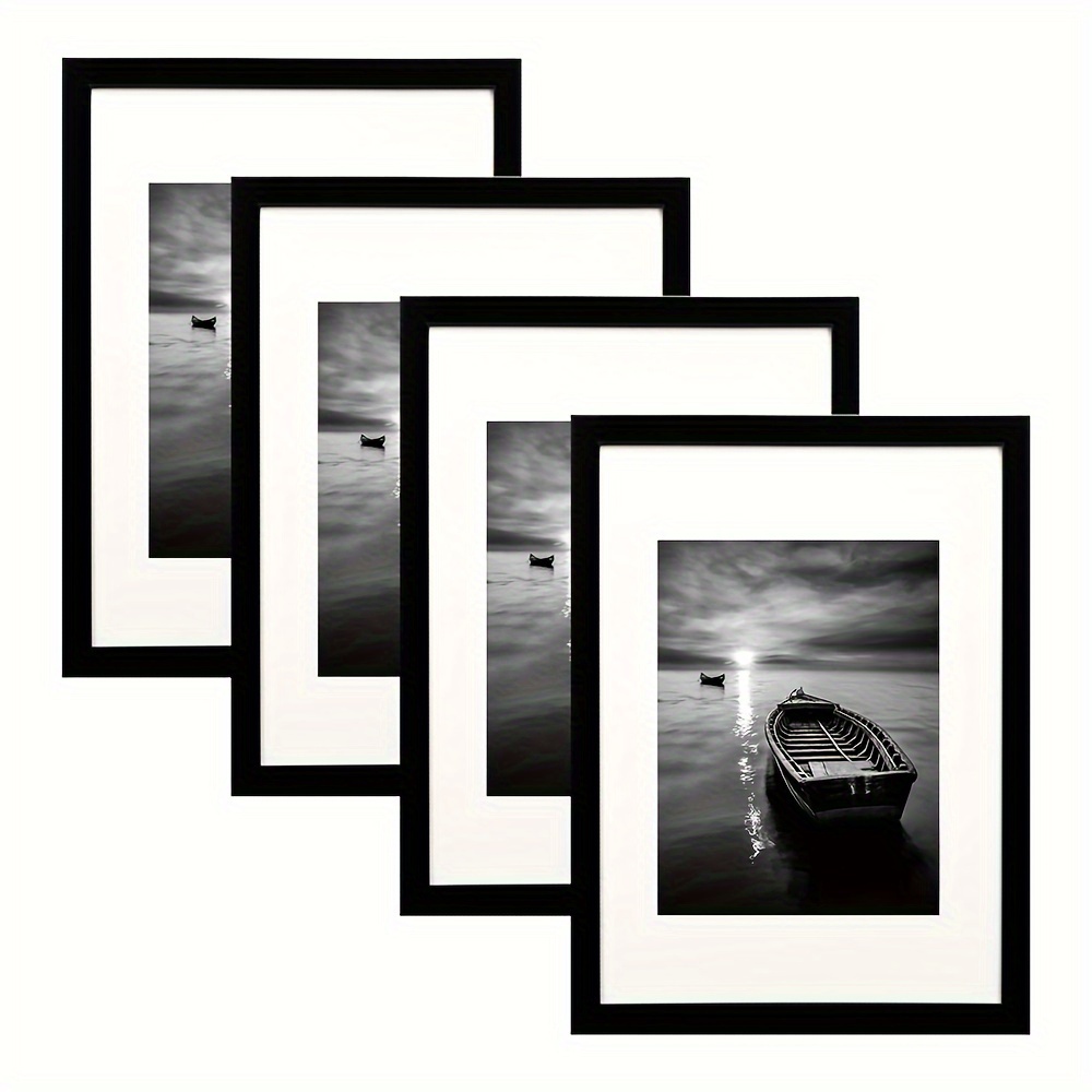

4 Pcs Black Frames, Square Frames For Hanging And Display, Various Photos Or Artworks, Mother's Day, Father's Day, Birthday And Wedding, Desktop Or Wall Display, Multiple Sizes