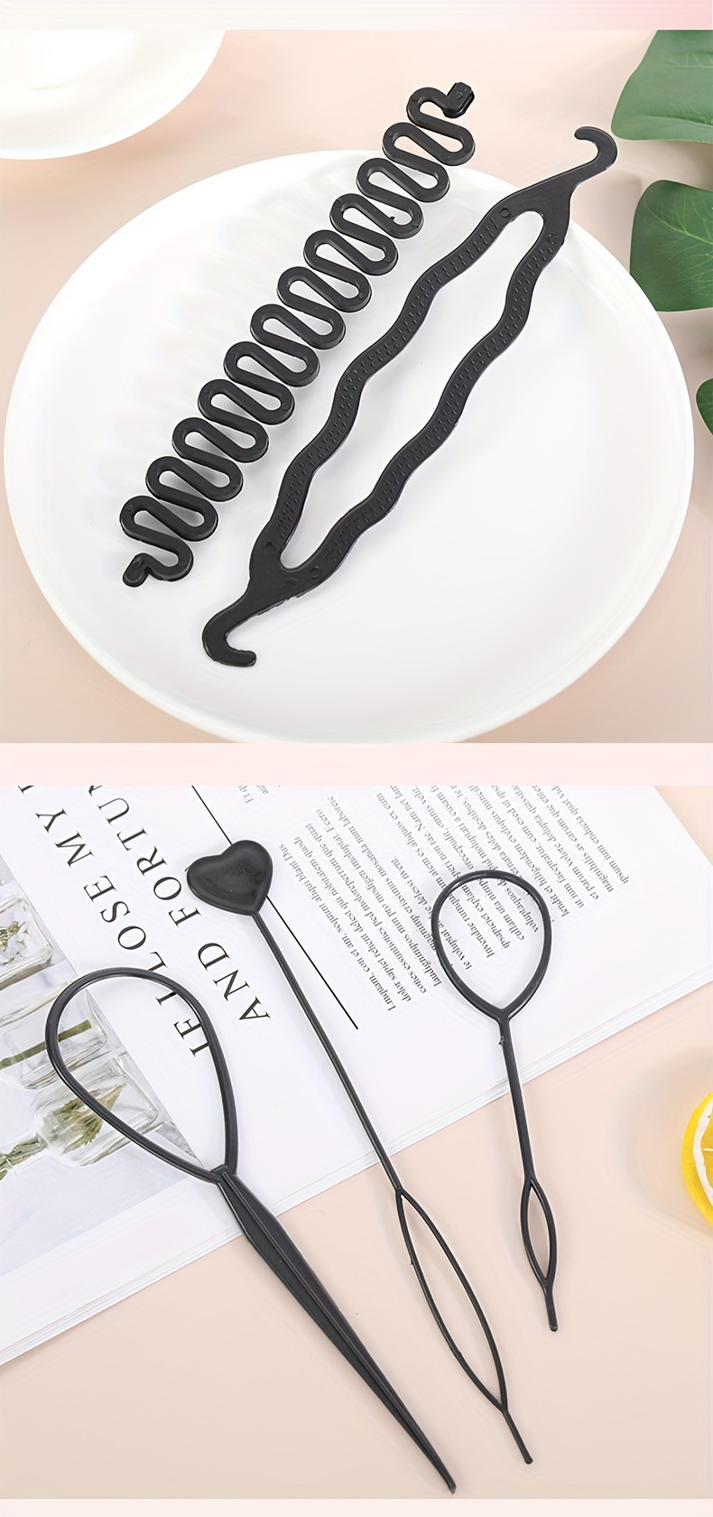 Elegant Bun & Crown Shapers Set For Women, 4pcs/6pcs Hairstyle Tools Kit For Relaxed And Normal