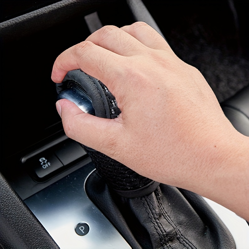 TEMU Cover For The Gear Shift Knob Of A Car, Suitable For Manual And Automatic , Designed To Enhance The Interior With A Universal Side Button Feature