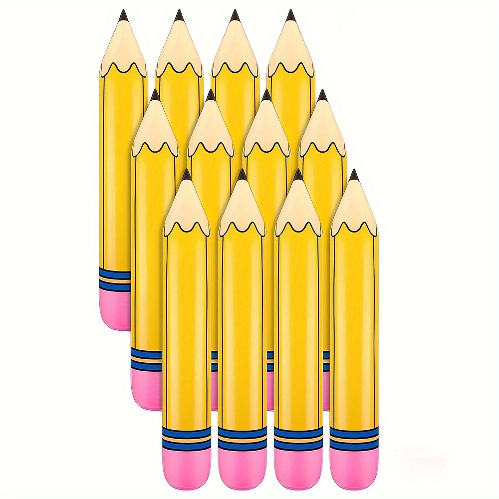 

Giant Inflated Pencil Balloons, 27inch, Multi-pack For Classroom Decor, Back To School, Graduation Party Supplies, Photo Props & Educational Rewards, General Use For Ages 14+ - No Electricity Needed