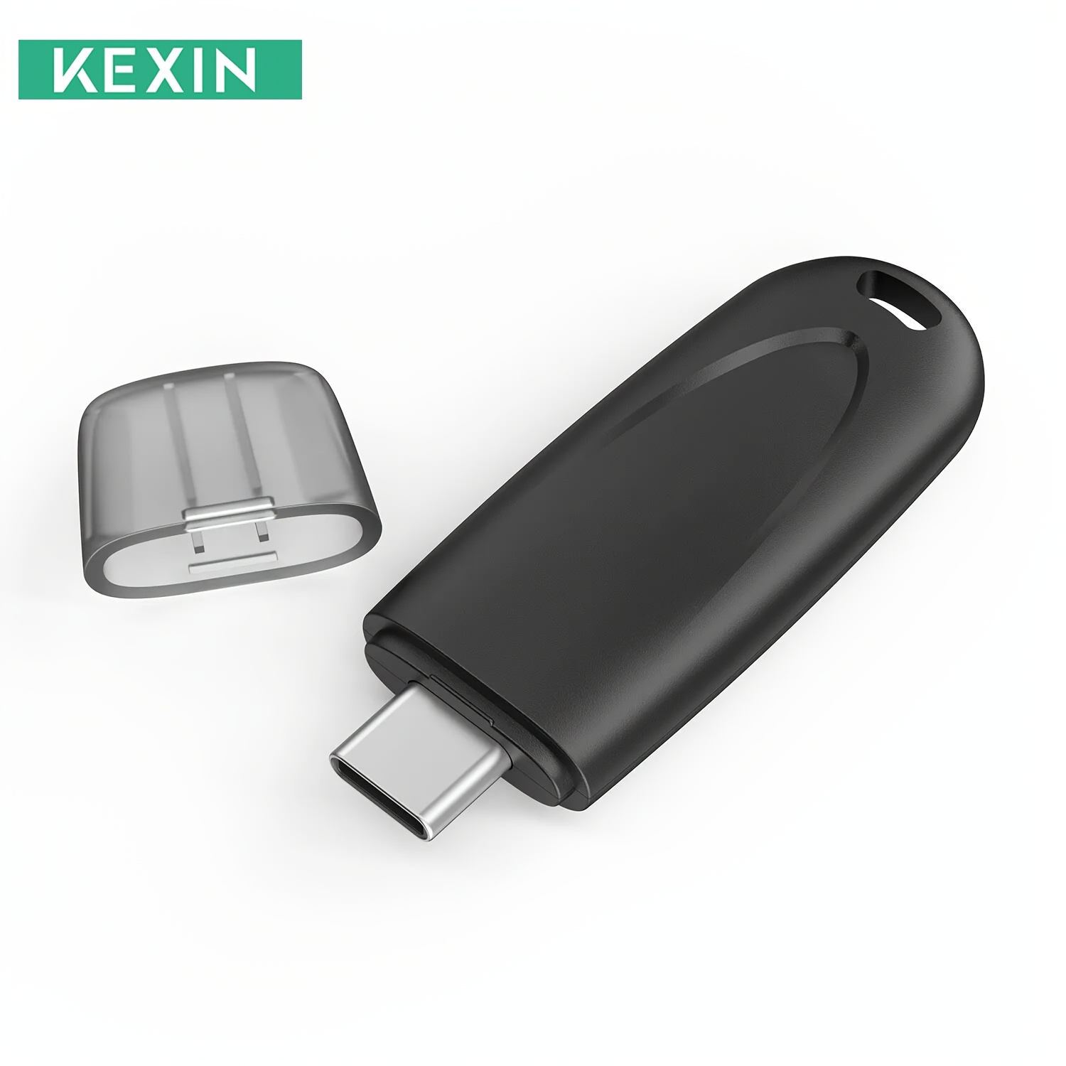 E-shop KEXIN 64GB bis 256GB USB-C-Speicherstick Typ-C USB 3.0 USB-Stick 128GB USB-Speicherstick USB-C-Speicherstick für iPhone 15/16/17 (Schwarz)