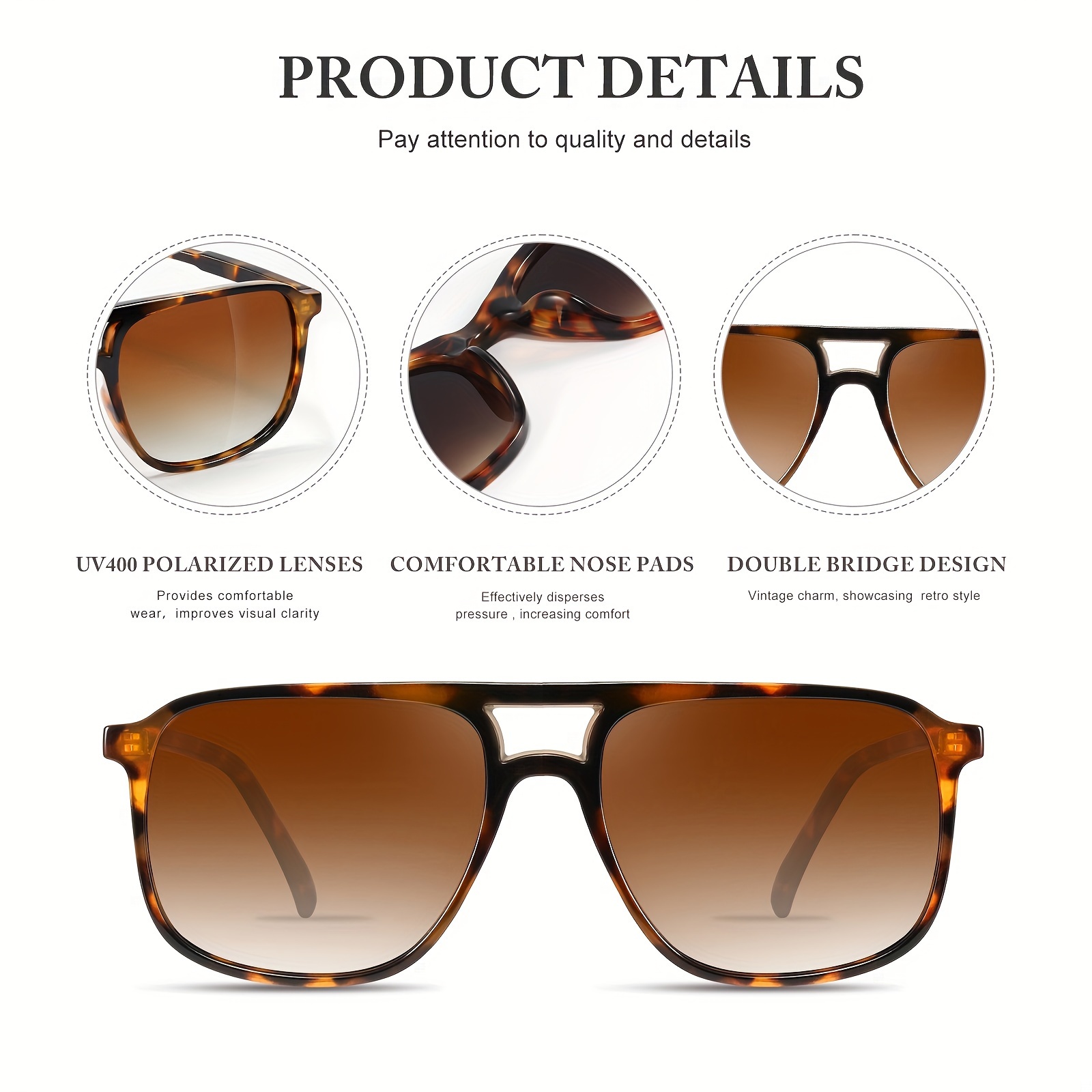 retro classic square sunglasses women men 90s vintage trendy  display picture 2