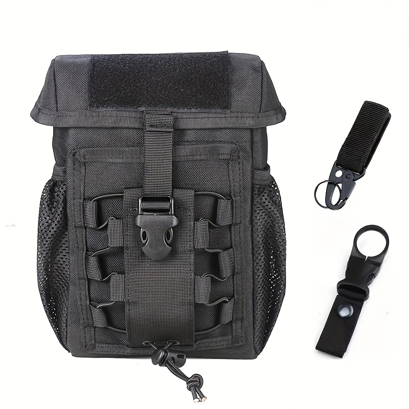 1000d Nylon Accessory Waist Pack Water Bottle Holder Bag Waist Pack Adjustable Strap - Beige Nylon Fanny Pack For Outdoor Activities, Hiking, And Gear