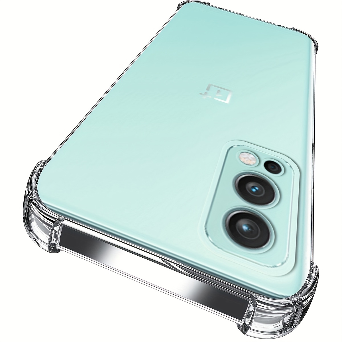 TEMU para teléfono: Oneplus Nord 2 5G, transparente [Protección contra caídas] Antigolpes, transparente para Oneplus Nord 2, para hombres y mujeres,