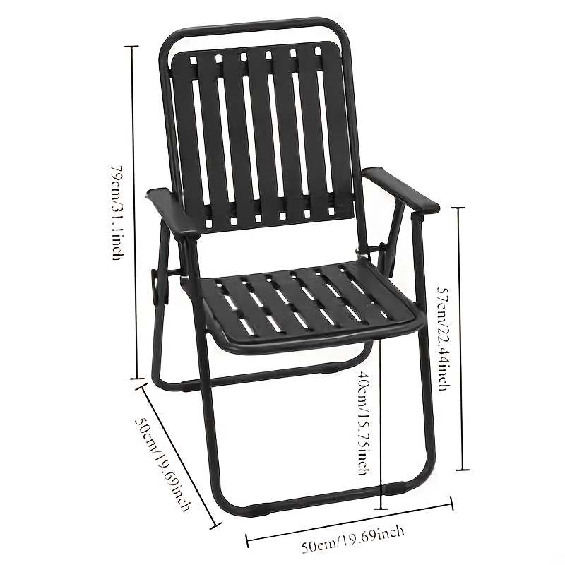 TEMU Hot-selling Outdoor Folding Chairs, Picnic Chairs, Portable Beach Chairs, Patio Leisure Balcony Backrest Chairs, Camping Chairs, Office Foldable