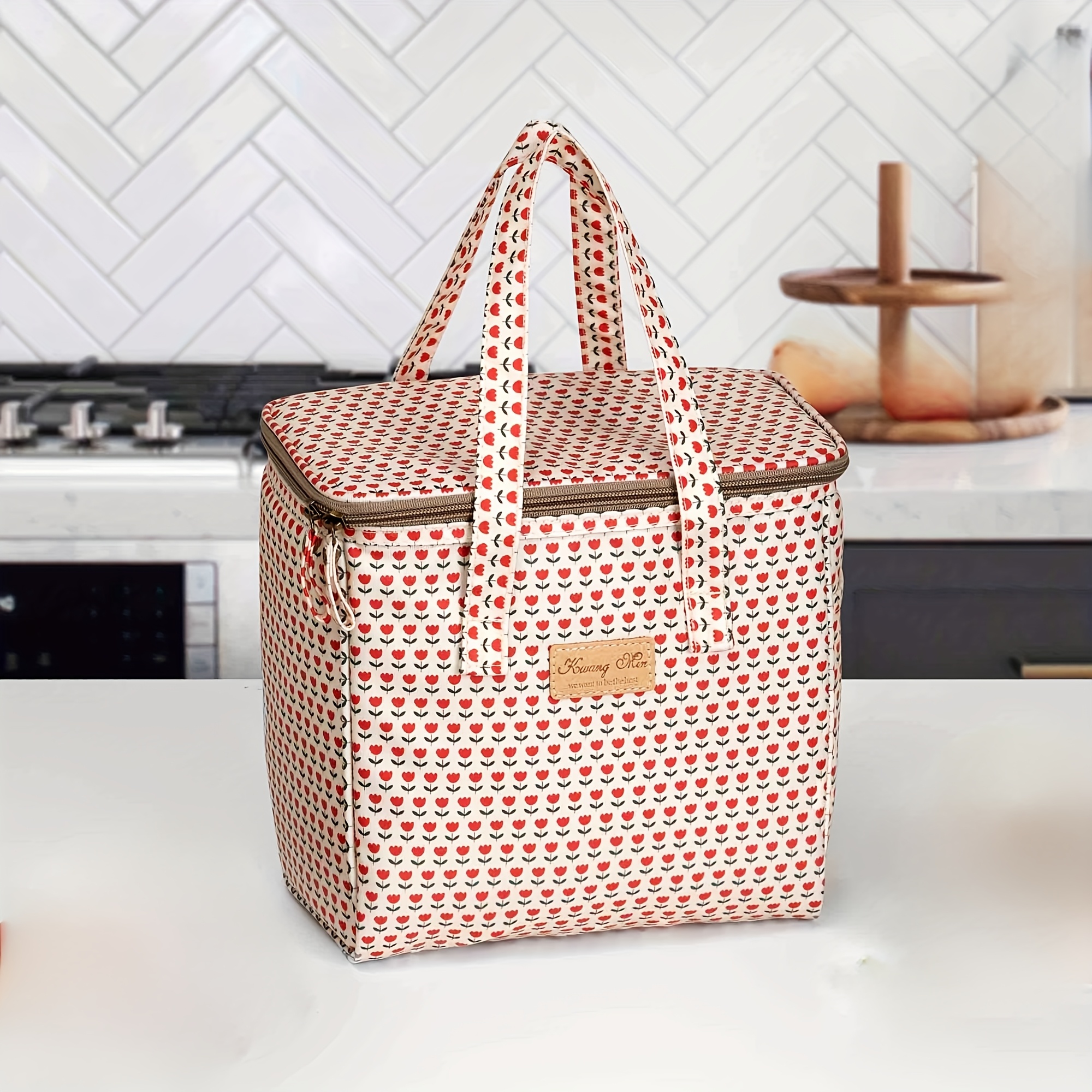 Image of Large Capacity Insulated Cooler Tote Bag For Outdoor Use Non-food Contact