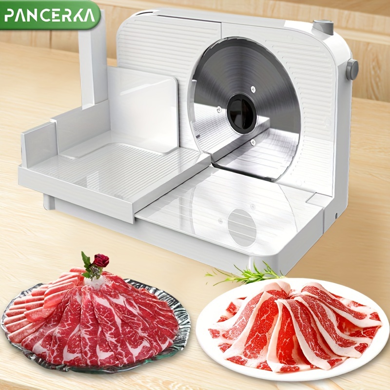 

1pc 150w Electric Stainless Steel Slicer - Adjustable Thickness, 0-15mm Cutting Capability, Meat Slicer, Suitable For Home And Commercial Use, Cut Food, Meat, Vegetables, Fruits, Father's Day Gifts+