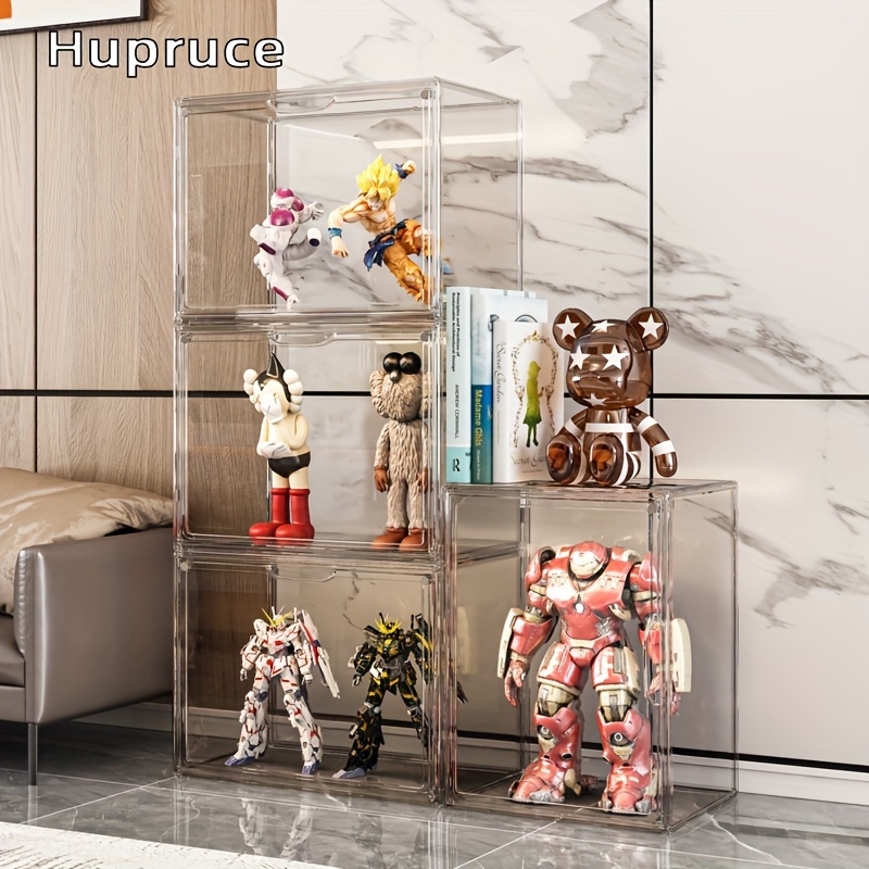 

1pc Transparent Acrylic Storage Box, Dustproof Showcase Display Box, Contemporary Style For Figures, Helmets, Books Organization And Display