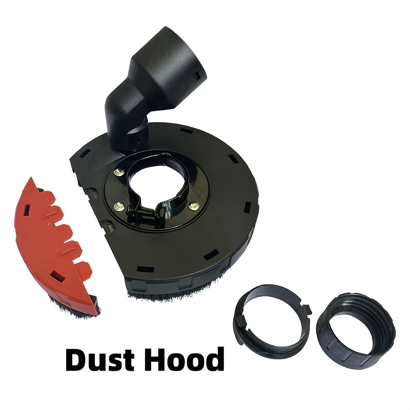 Durable Plastic Dust Hood with Brush for 100/125/150 Type Industrial Fans - Efficient Dust Collection System, Easy Installation, No Electricity Needed, Dust Collection System|Sleek Black Design|Durable Plastic Hood, Dust Collection Equipment