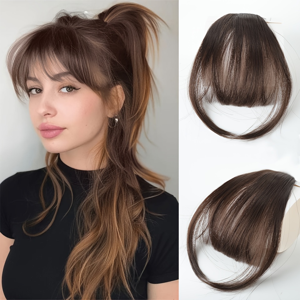 dark   clip in bangs   fringe hairpiece for natural looking volume and length hair accessories halloween christmas details 0