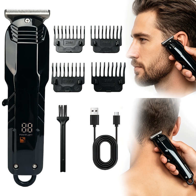 TEMU Men's Hair Clippers, Professional Hair Clippers, Retro Bob-style Electric Clippers, Electric Grooming Tools, Suitable For Personal Use Or By