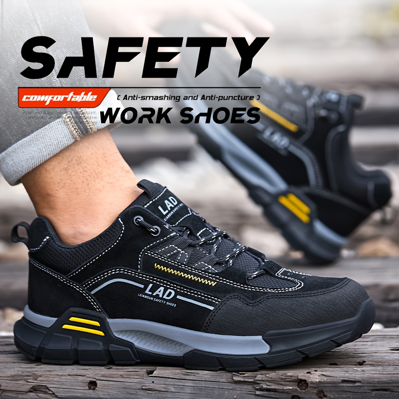 high top work shoes anti smashing anti piercing steel toe Temu