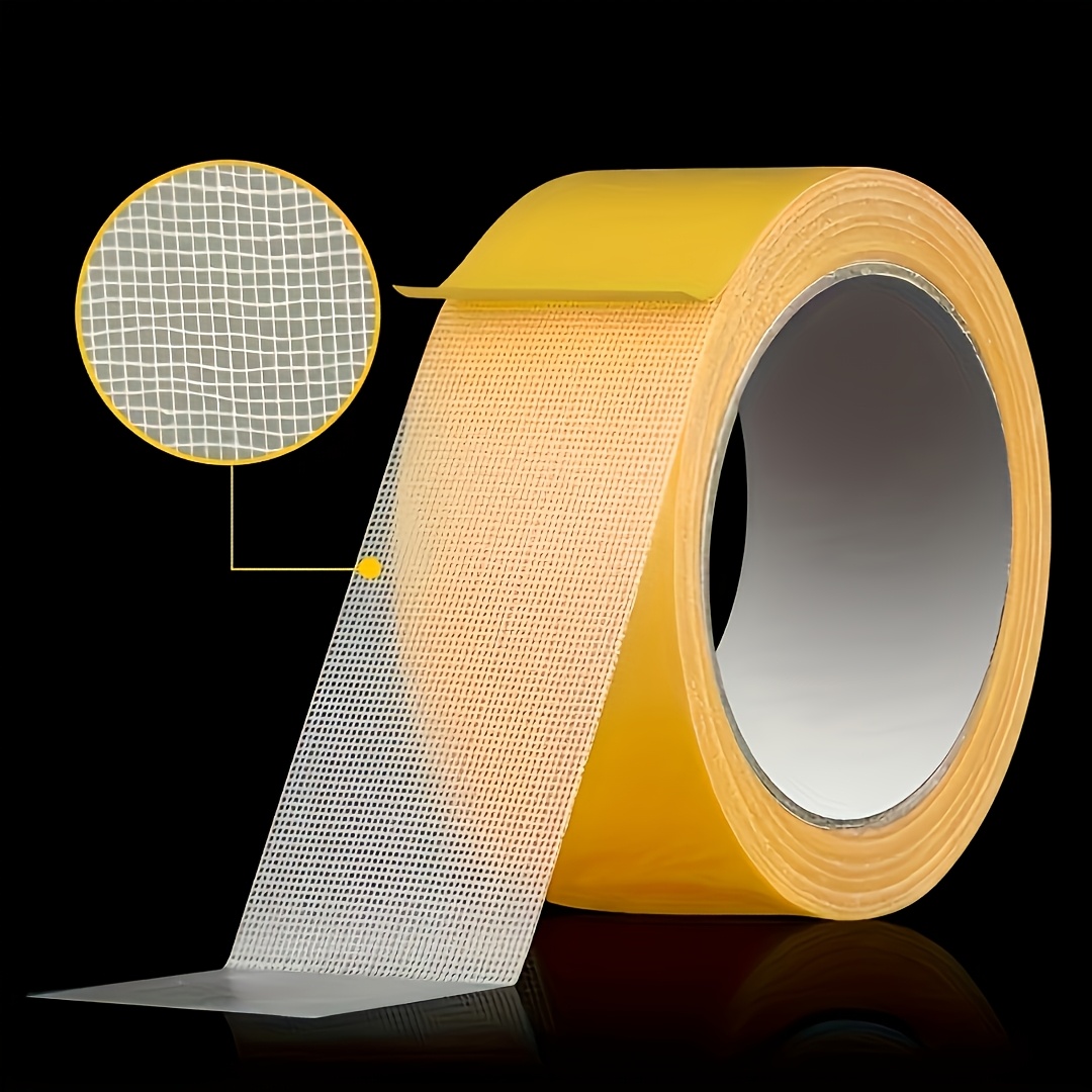 Super strong double-sided tape - a heavy-duty adhesive used for fiberglass mesh on walls and glass, suitable for seamless and durable fabrics, wood, and metal, suitable for homes, kitchens, offices