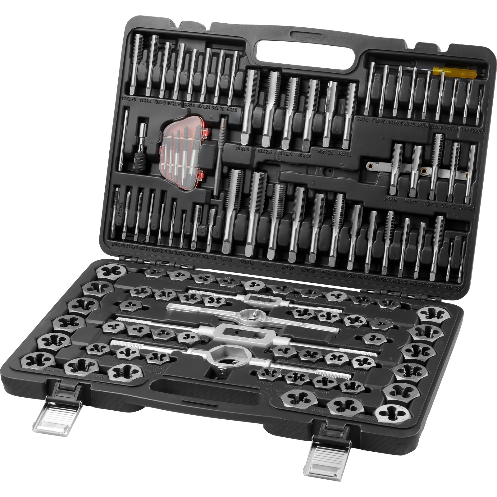 

Vevor Tap And Die Set, 116-piece Metric And Sae Size, Bearing Steel And Dies, Essential Threading Tool For Cutting External Internal , With Complete Accessories And Storage Case