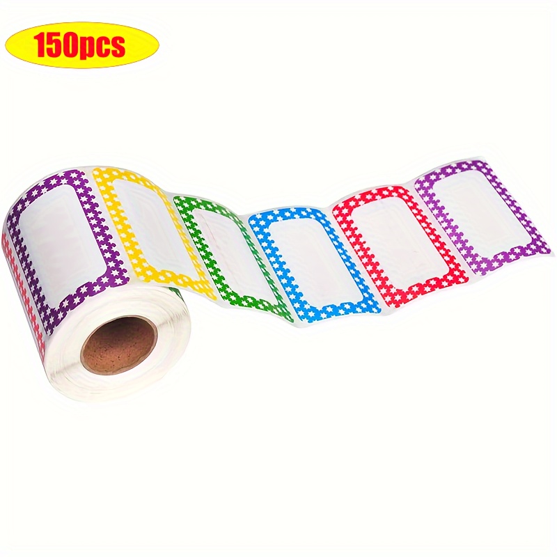 

150pcs All-purpose Paper Name Tag Stickers, Self-adhesive Labels For School, Office, Home, Parties, Meetings - Multicolor Pack