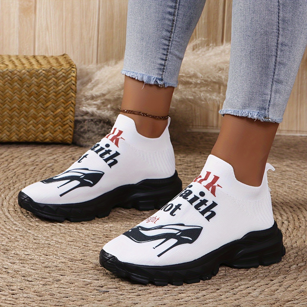 

Women' Sneakers, Casual Slip-on Shoes With Breathable Fabric Upper And Eva Outsole