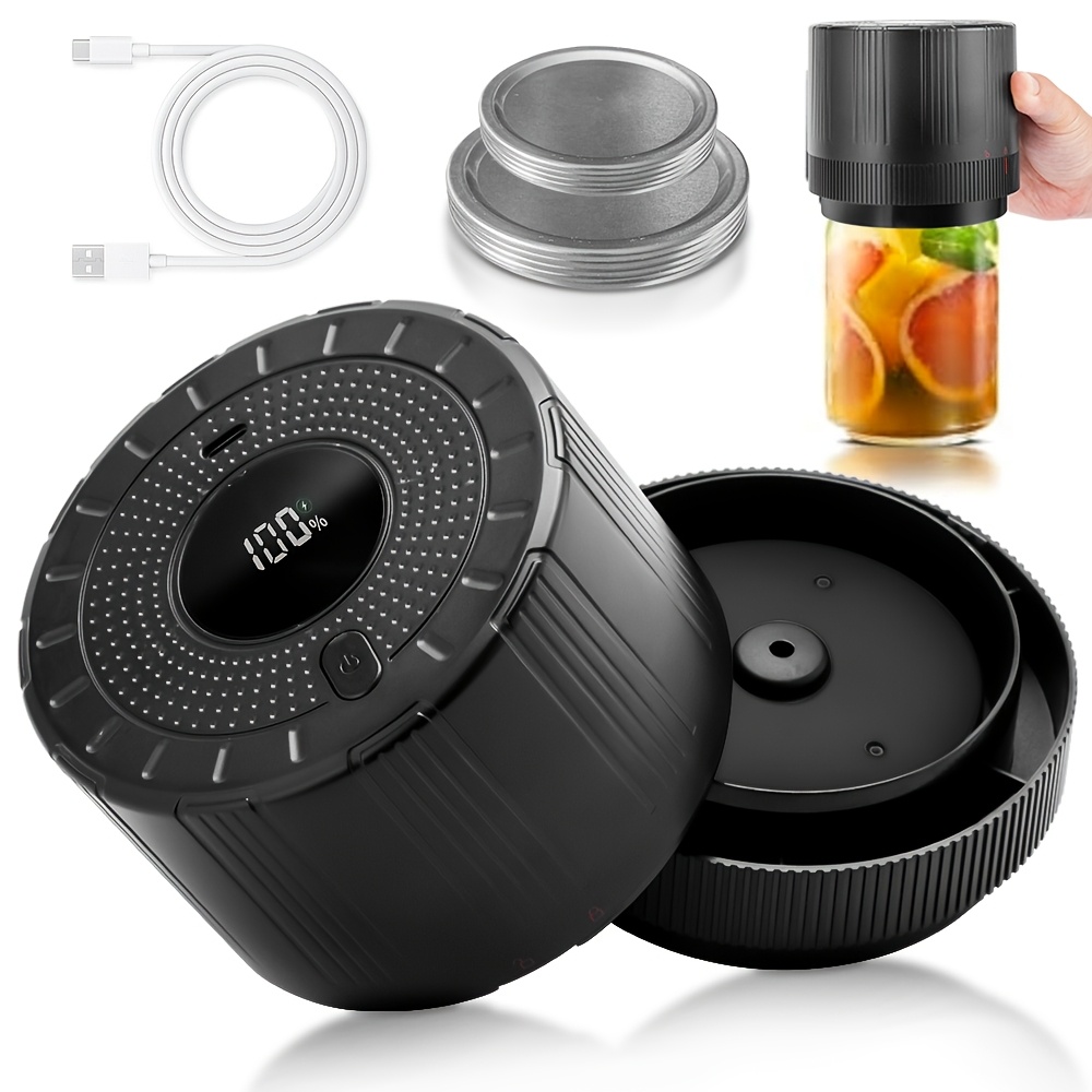 Portable Electric Vacuum Sealer Suitable For Dry/wet Food Preservation, Vacuum Sealer With Large Battery For Camping, Hunting, Fishing Gear, Rv & Emergency Food Preservation - Compact For /outdoor Use