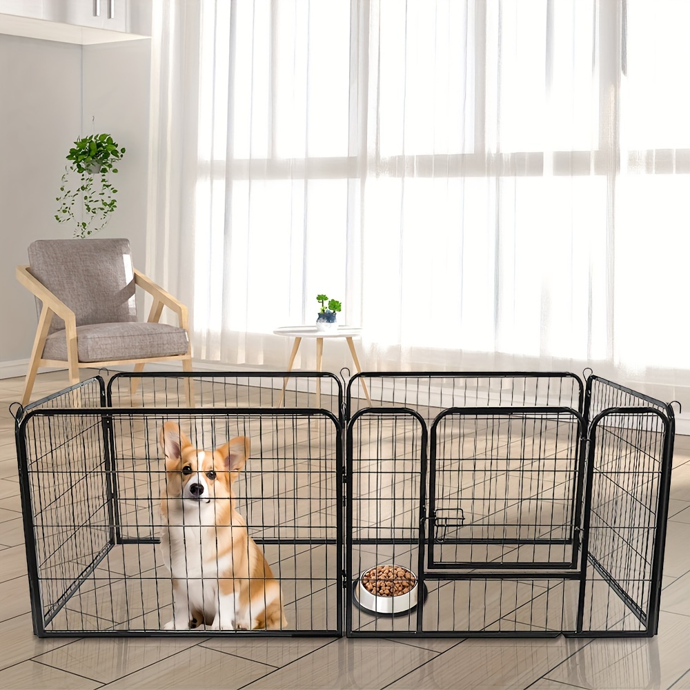 TEMU Dog Pen Outdoor, Playpen Puppy 0utdoor, Foldable Pet Exercise Fence Enclosure For Rv 163x84x60cm