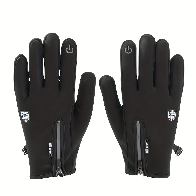 E-shop Ein Paar Wintersport-Handschuhe - Touchscreen-kompatibel, Rutschfest, winddicht und warm für Radfahren, Skifahren und Reisen
