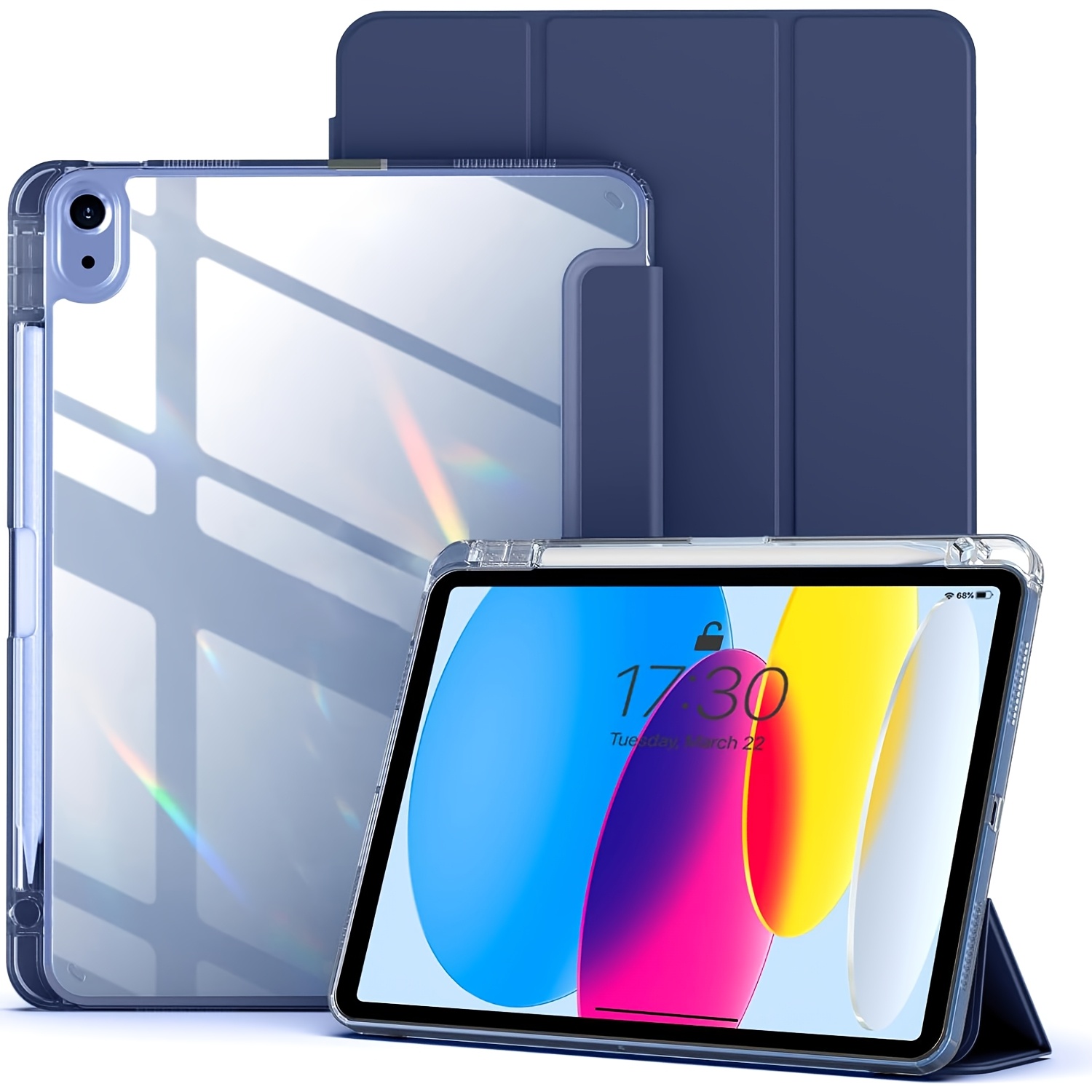 TEMU Smart Trifold Tablet Case For Ipad (a16) 11th Generation Case 11 Inch 2025 For Ipad 10th Generation Case 10.9 Inch 2022 For Ipad 12th Generation