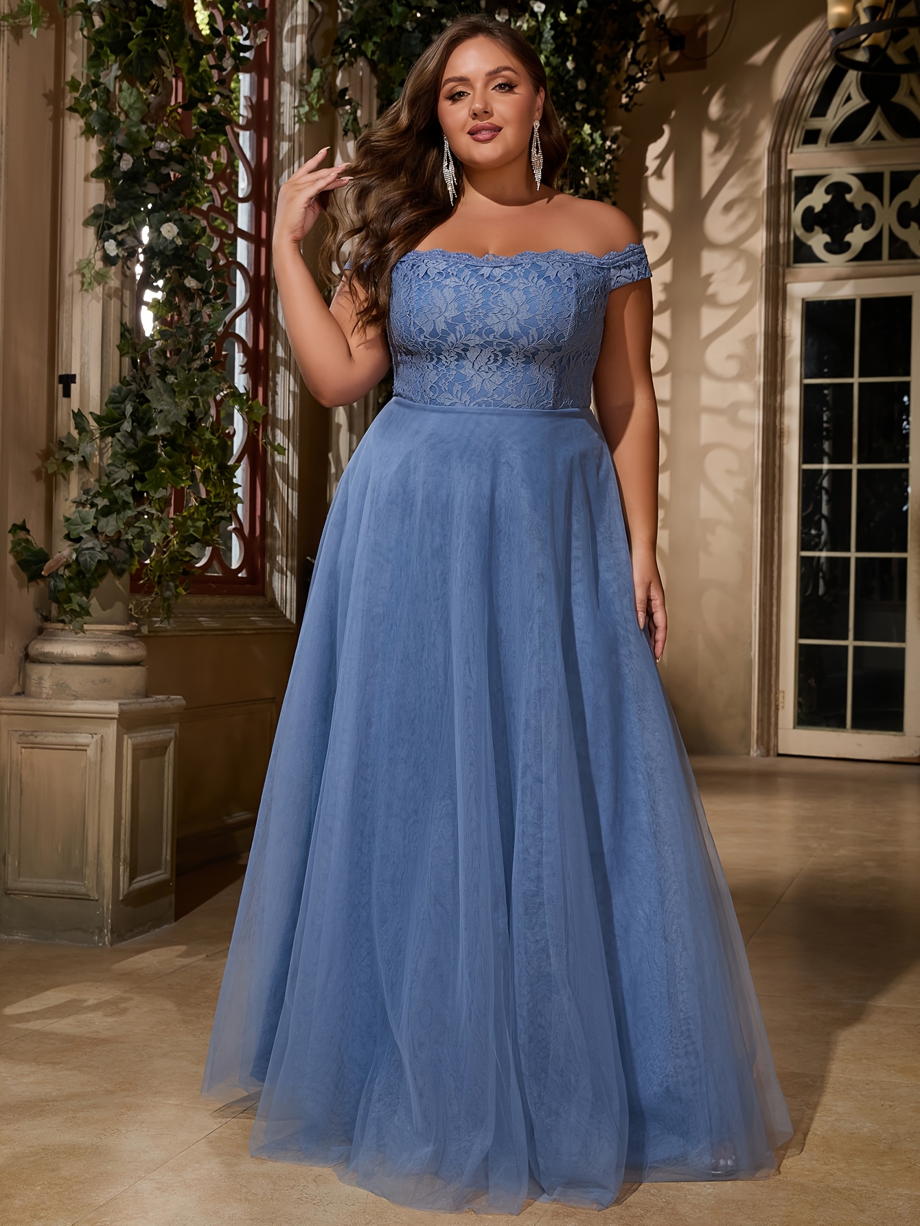 Royal Blue 4x Dresses For Wedding Women's Plus Size Royal Blue