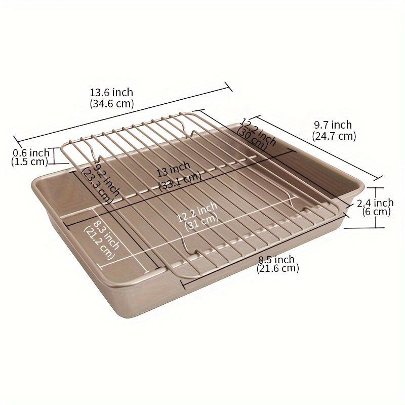 Tray Rack Set Non stick Bake Pan Rack Cookie Sheet Rack Temu