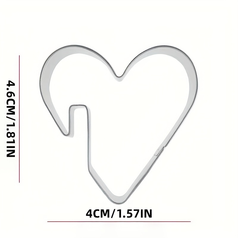 TEMU 1 Stainless Heart-shaped Cookie Cutter With A Cup-hanging Design. Made Of Stainless Steel For Smooth Cutting. The Mold Directly Hung On Of Mugs