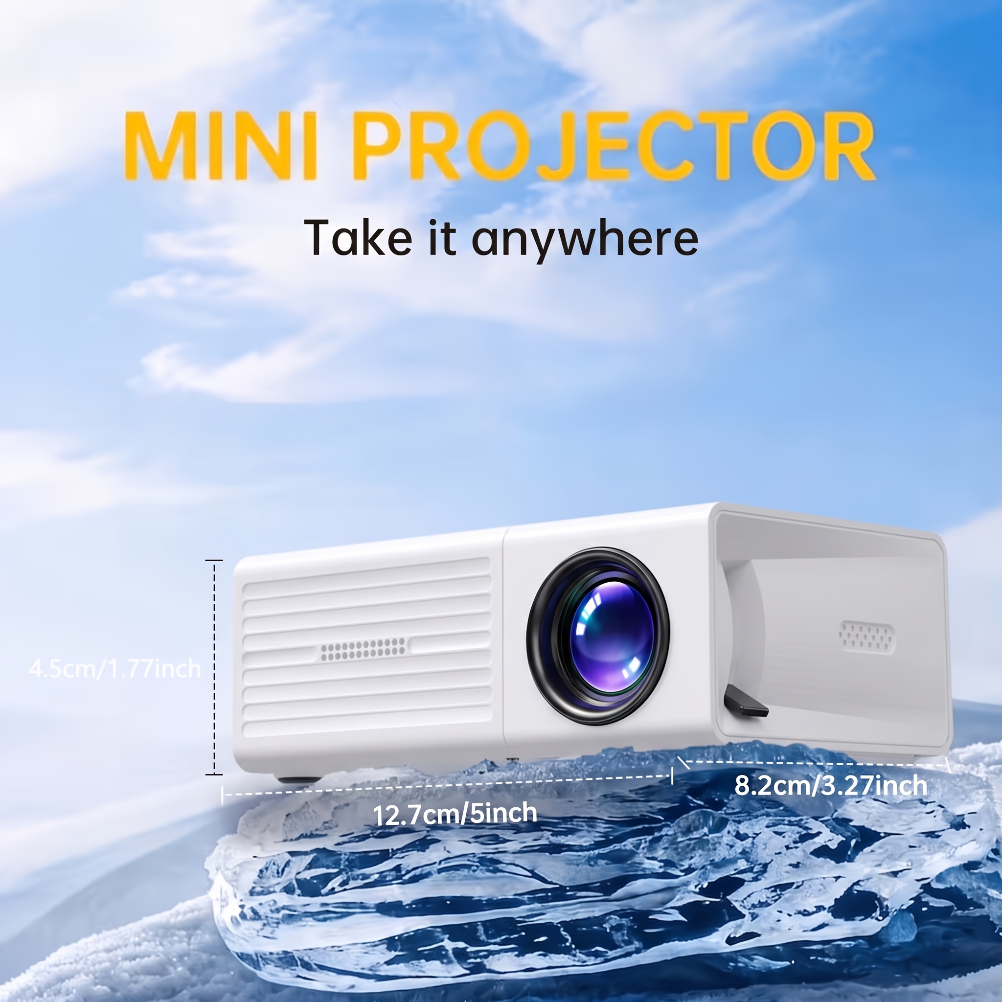 Image of Mini Projector, Usb Connection, Compatible With Smartphones And Pcs, Suitable For Bedrooms, Living Rooms, Study, For Movies, Animations, Entertainment Activities, , Supporting 1080p, Local 480p