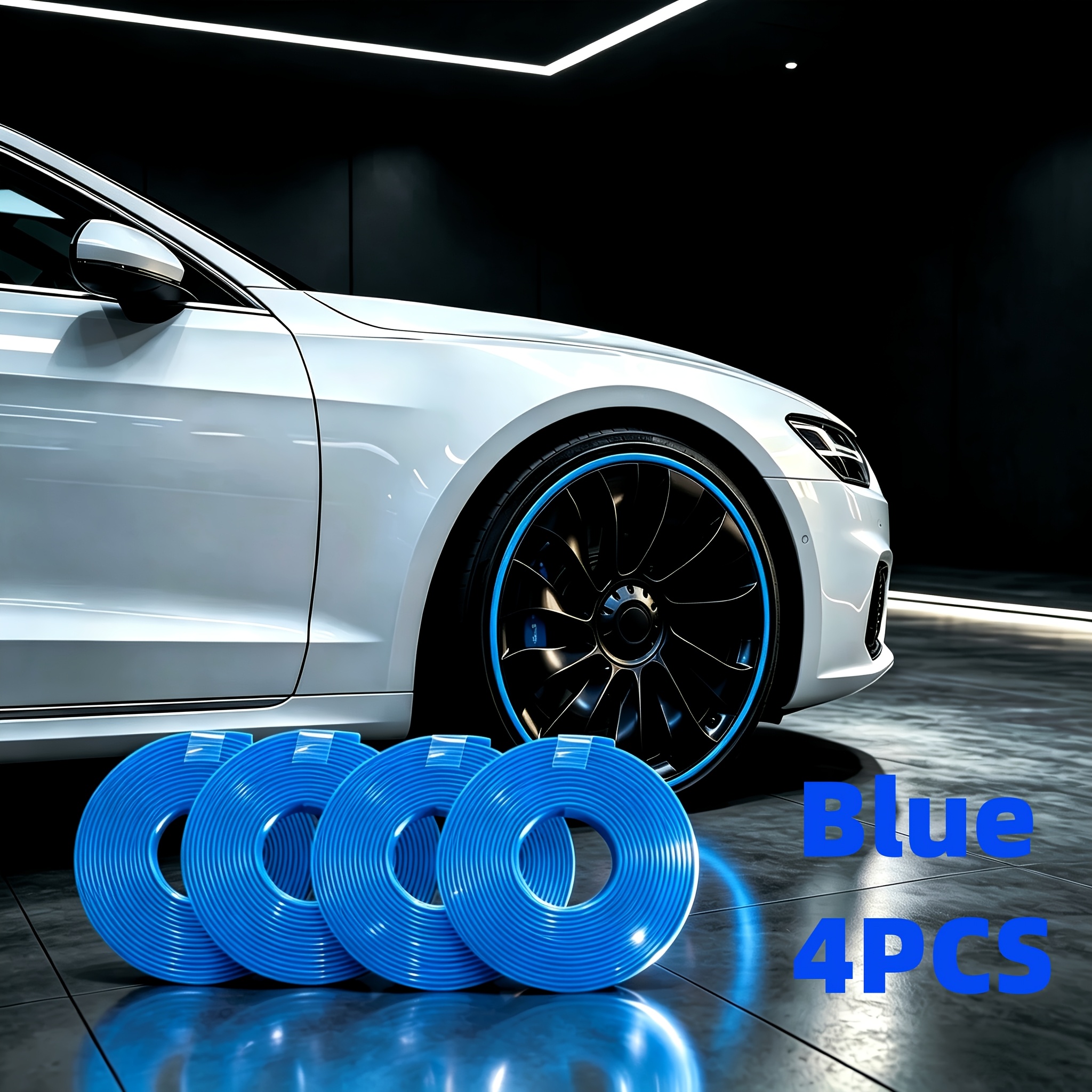 4pcs 195cm/76.77in Car Wheel Decorative Strips