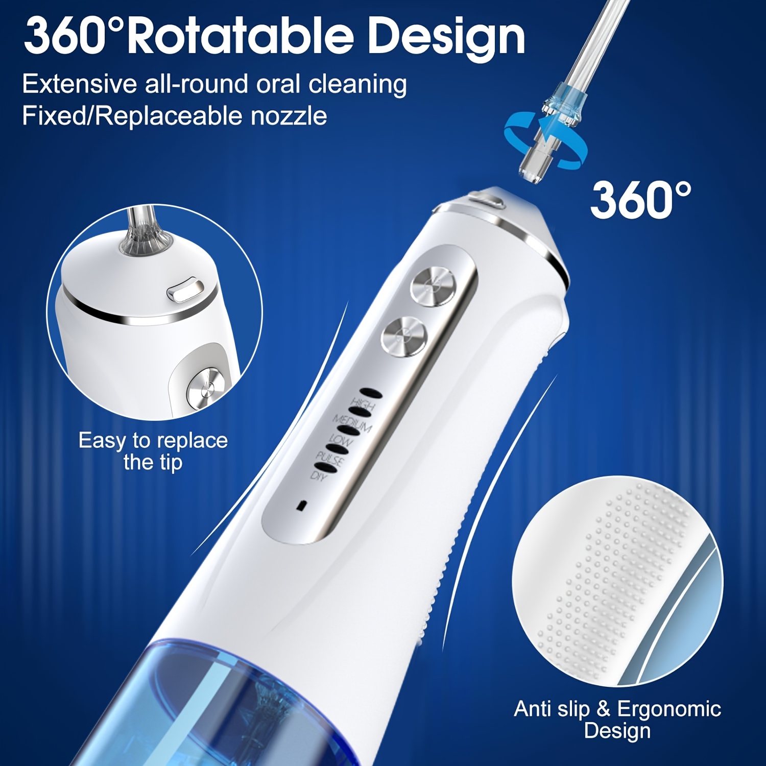 Portable Electric Oral Irrigator with 5 Adjustable Modes