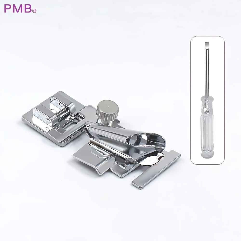 TEMU All-steel Household Multi-functional Elastic Decorative Band Lace Splicing Fabric Binding Presser Foot, Suitable For Brother//singer And Other