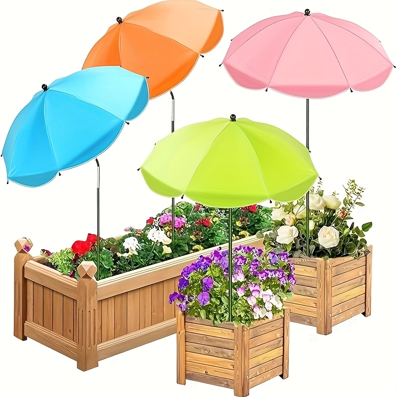 Pflanzenschirm Sonnenschutz Für Topfpflanzen & Gartenbeete – Einstellbar, UV-beständig, Mit Erdspießen – 103x60 Cm
