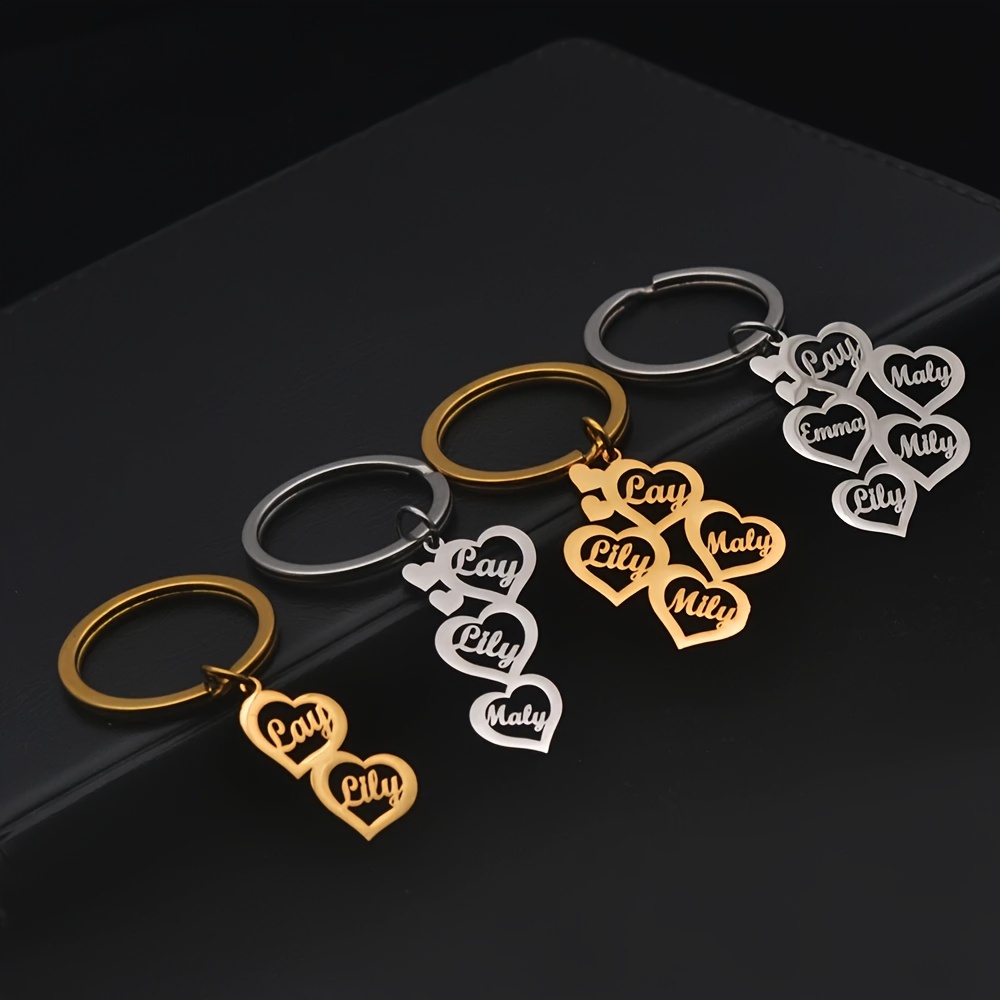 

Porte-clés Nom de Famille Personnalisé, Porte-clés Personnalisé, Pendentif Multi- en Acier Inoxydable, Bijoux de Mode pour Femme, Cadeau pour Elle