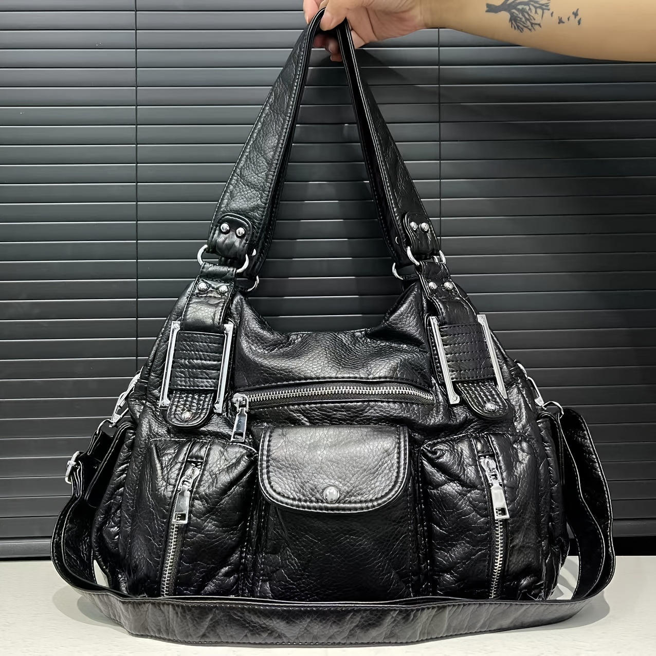 Y’SACCS Leather 2Way ToteBag Y2K Archive y2k style womens tote bag black synthetic synthetic - Temu