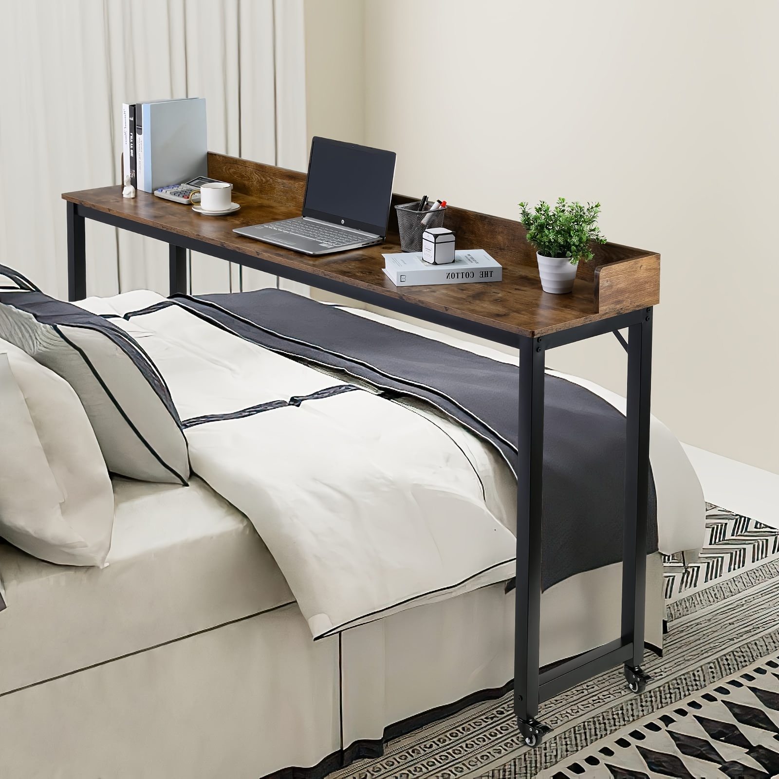 Over the bed desk on wheels sales