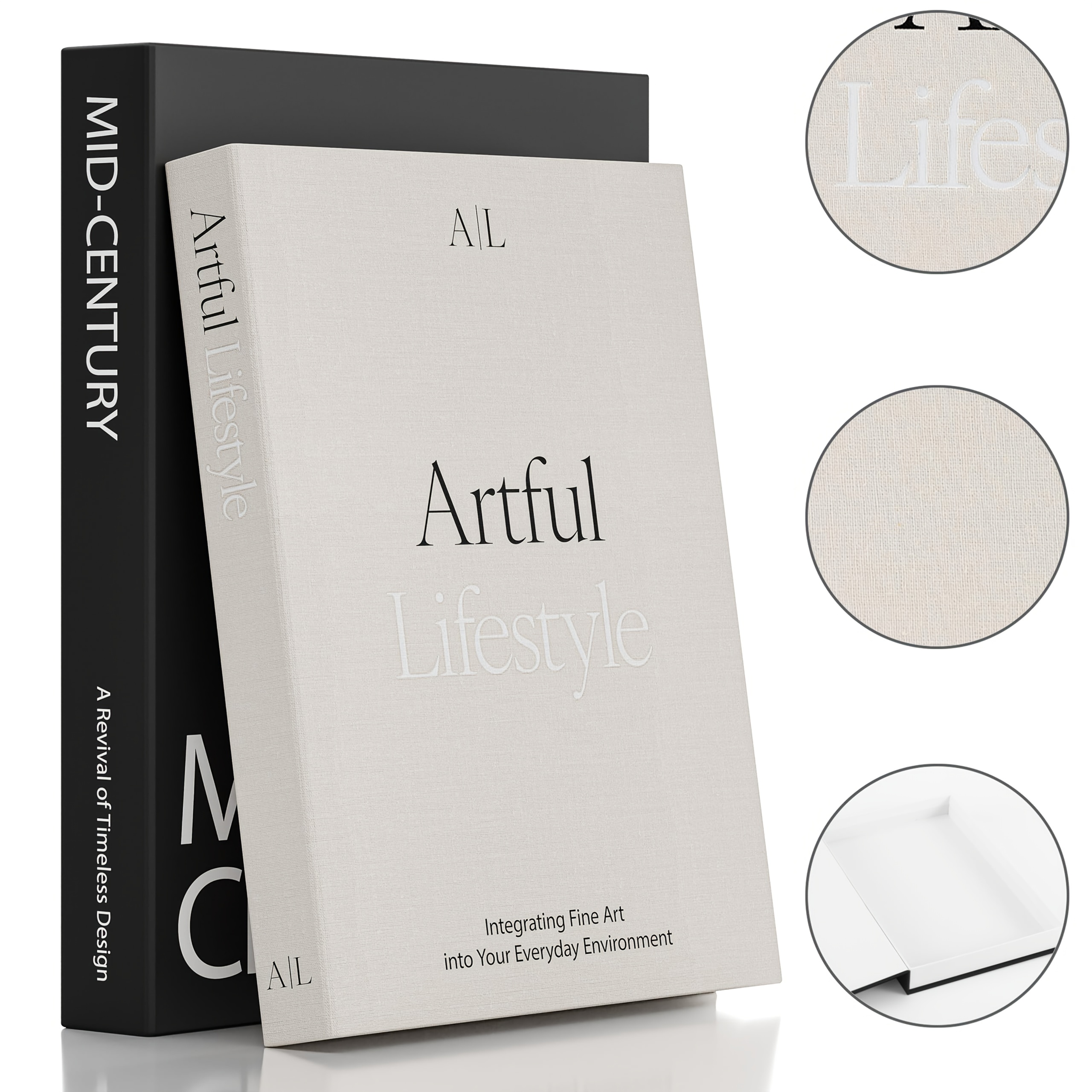 Dekorative Bücher Boxen 2er Set - Stylischer Aufbewahrung & Deko Fürs Zuhause