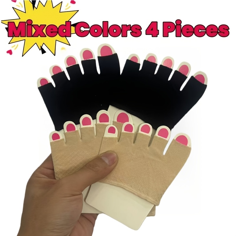 TEMU Random 4pcs Women's Skin-colored Half-toe Forefoot Pads, Invisible Insole For Summer, Suitable For Sandals, Flats And High Heels, Anti-friction