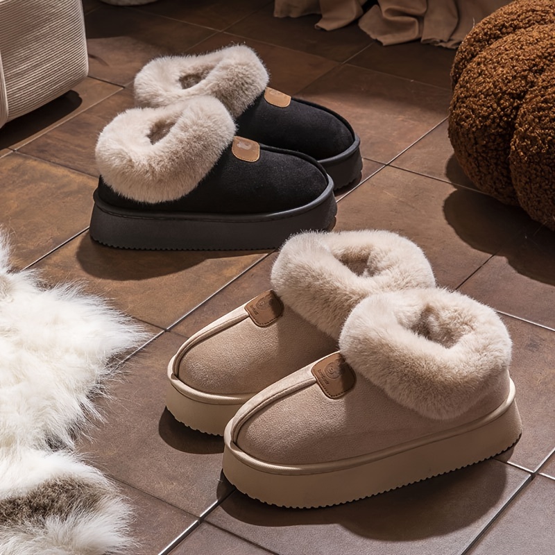 

Bottes de Neige Chaudes en Peluche pour Femmes, Design Tête d' Mignon, Bout Rond, Tige en Tissu & Doublure, Semelle EVA