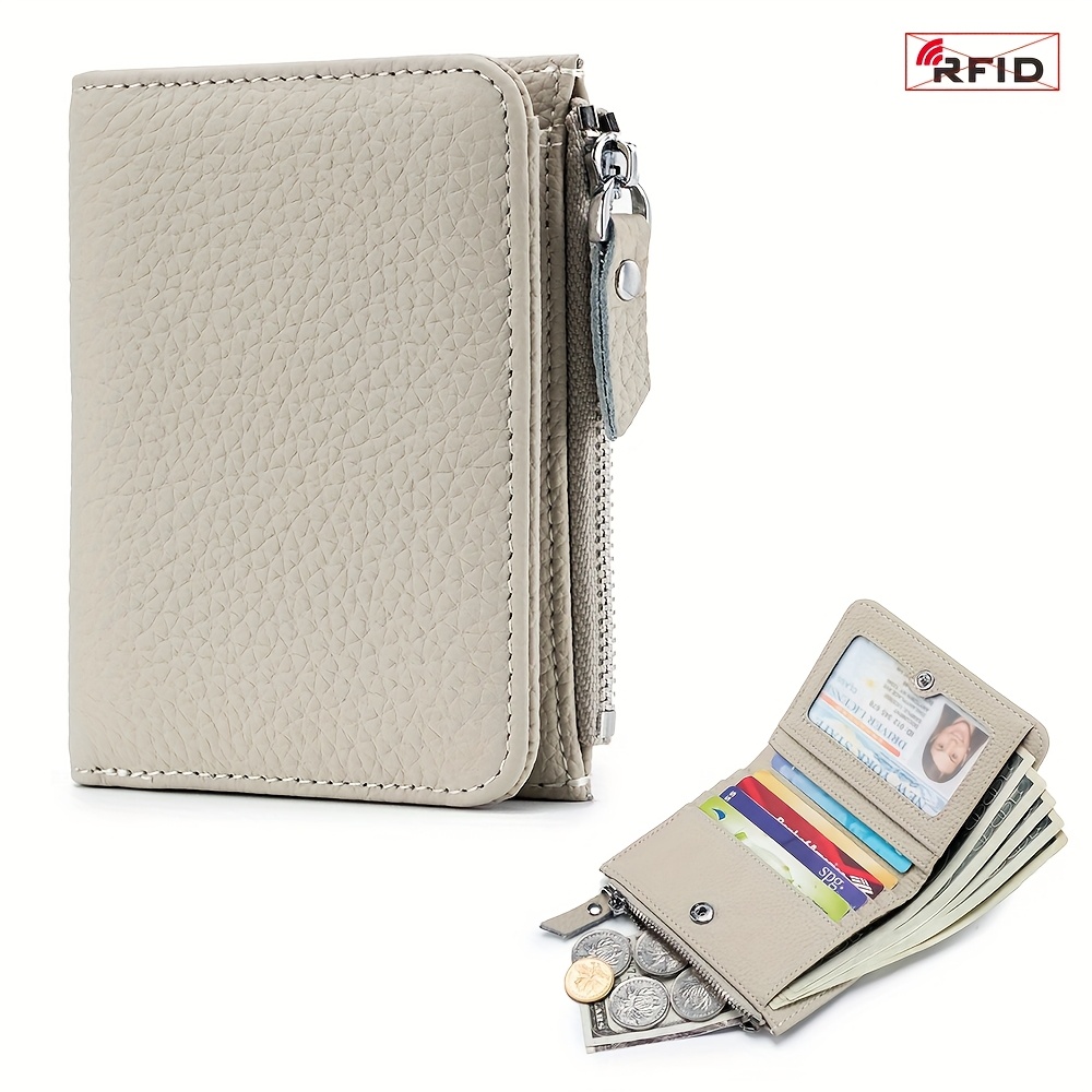 Image of Rfid Easy Folding Women's Wallet, Japanese Ultra-thin Women's Credit Card Bag, Short Large-capacity Coin Purse, Valentine's Day Gift, Easy To Carry, A Must-have When Going Out