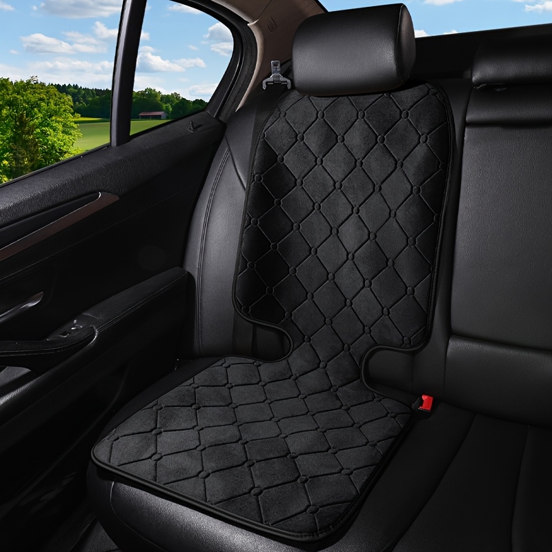 Image of Car Seat Protector Cushion - Anti-slip, Durable And Universal Fit For Cars/suvs, Compatible With Seat Belt//latch, Breathable And Skin-friendly Use (black/gray/coffee/burgundy)
